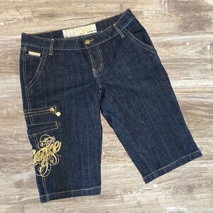 Enyce Jean Y2K Shorts Gold Sequin Women’s Size 9